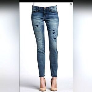 Current/Elliott The Ankle Skinny Jeans Pixie with Repair Wash Sz 26